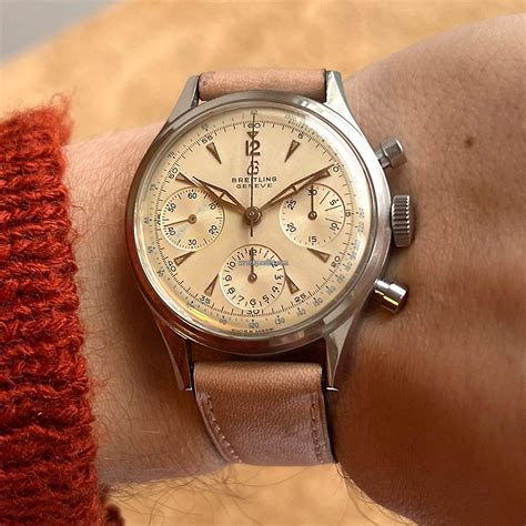 fake vintage breitling chronograph|vintage breitling chronograph models.